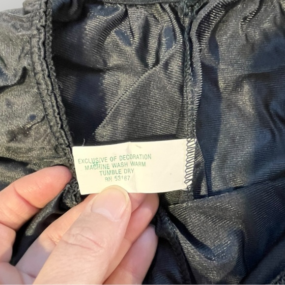 Vintage Black 100% Antron Nylon Mini Skirt Slip - Picture 4 of 14
